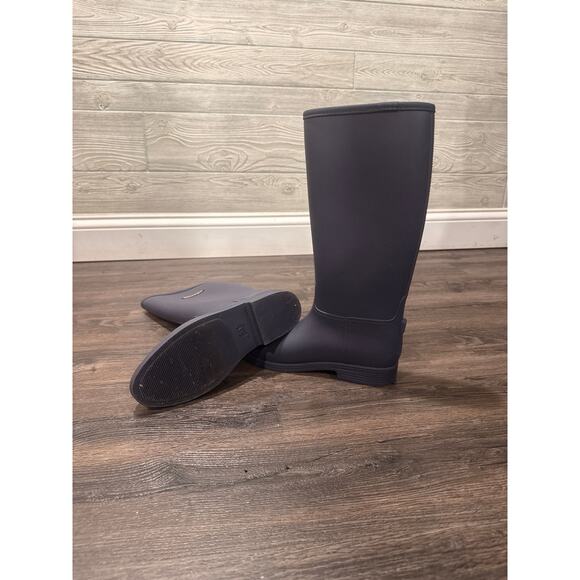 Planone Original Navy Blue Tall Rain Boots Women’s Size 8.5 Waterproof - Picture 6 of 14